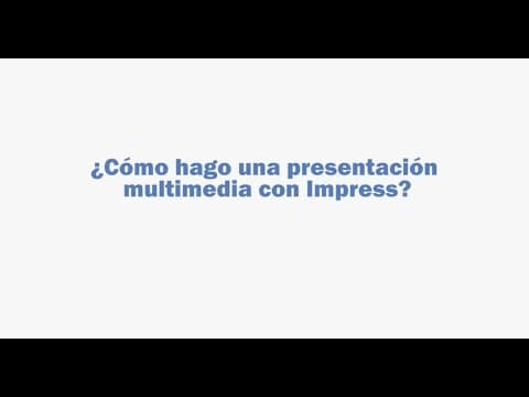 Thumbnail for ¿Cómo hago una presentación multimedia con Impress? by Educar Portal