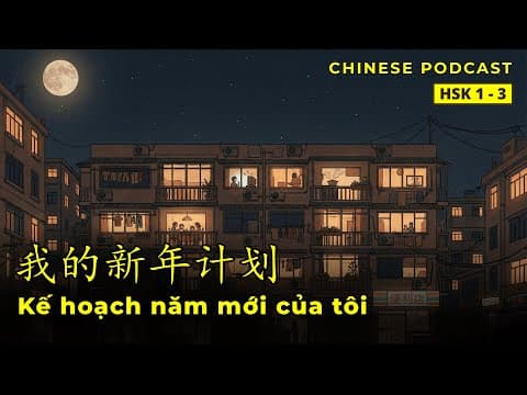 Thumbnail for 【HSK 1-3】我的新年计划 - Kế hoạch năm mới của tôi | Chinese Podcast by Panda Studio