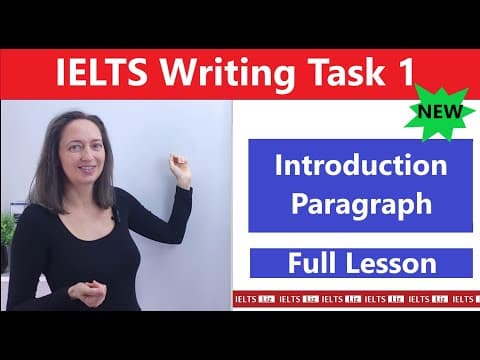 Thumbnail for IELTS Writing Task 1 Introduction Paragraph - High Band Score Lesson by IELTS Liz