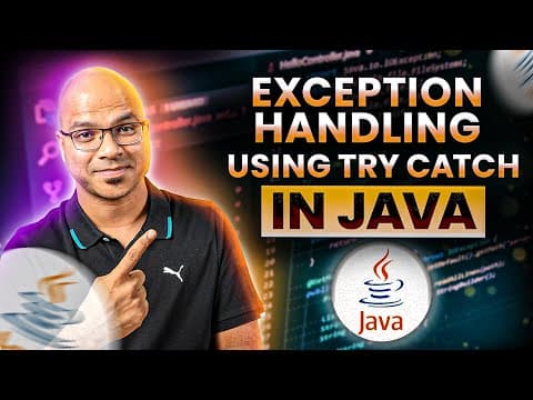Thumbnail for #77 Exception Handling Using try catch in Java by Telusko