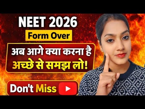 Thumbnail for NEET 2026 आगे क्या कहा करना है जान लो☝️ | NEET 2026 update | NEET important update 2026 | Counseling by Sparkup Classes
