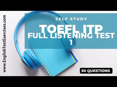 Thumbnail for Full Toefl ITP/PBT Listening Test by DIY Beauty & TOEFL