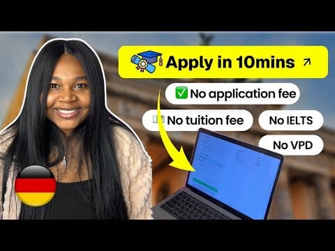 Thumbnail for How to Apply to German Universities without UNI-Assist 2026 | No VPD, No IELTS, No application fee by Maureen John