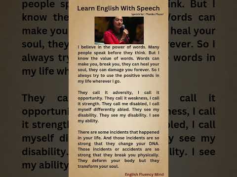 Thumbnail for English Speech | English Speaking Practice | English Subtitles by English Fluency Mind 