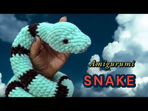 Thumbnail for Amigurumi Snake Tutorial | Free Pattern Halloween Crochet | Step-by-Step Guide for Beginners by Fame art with Poonam