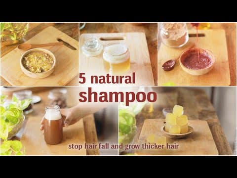 Thumbnail for 5 Natural shampoo - natural ways to wash your hair to stop hair fall and grow thicker hair by LITTLE DIY