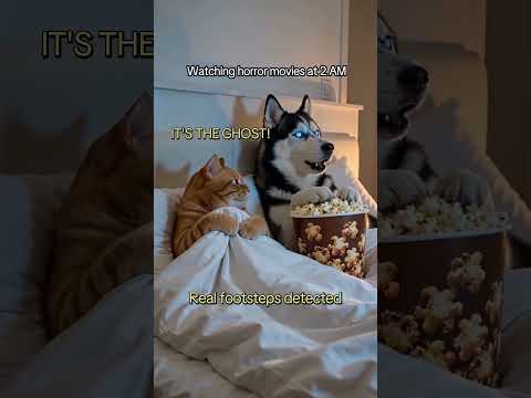 Thumbnail for When you watch a scary movie and hear a real noise. by SnapPaws