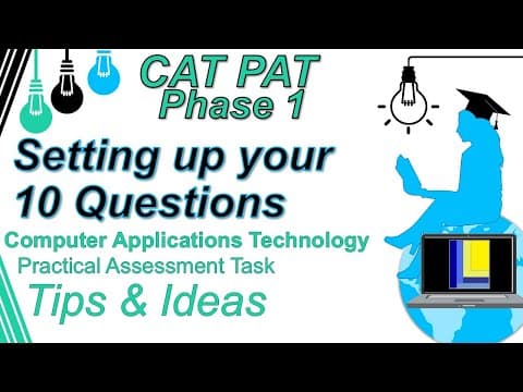 Thumbnail for CAT PAT TIPS | Phase 1 | Setting up your 10 Questions by Mr Long Education - IT & CAT