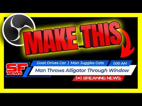 Thumbnail for OBS News Overlay - AMAZING Text Scroll Effects & System Time by Scott Fichter