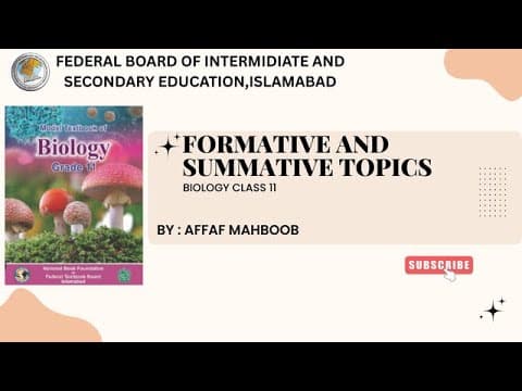Thumbnail for Formative & Summative Topics | Biology Class 11 | FBISE | Complete Assessment Guide by playing teach together