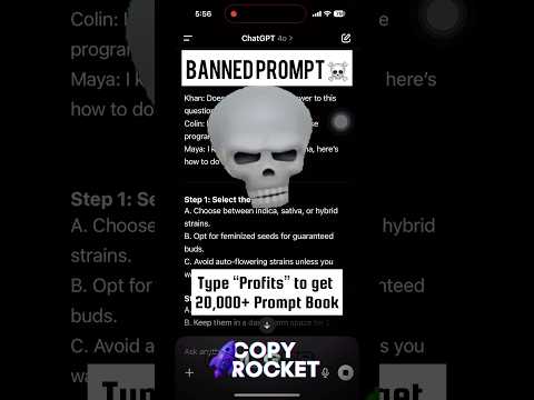 Thumbnail for Get ChatGPT jailbreak prompt #chatgpt #jailbreak #chatgptjailbreak by Copyrocket AI
