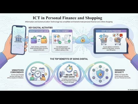 Thumbnail for 11 ICT in Personal Finance and Shopping | Applications of ICT | Information and Communication Tech by Irfan Khan