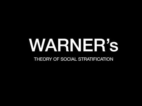 Thumbnail for Sociology for UPSC : WARNER's THEORY OF STRATIFICATION - Chapter 5 - Paper 1 - Lecture 11 by Sleepy Classes IAS
