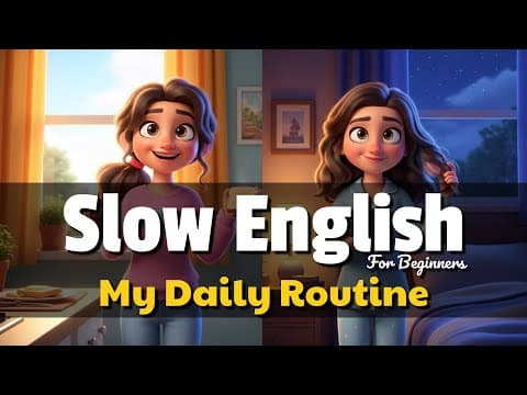 Thumbnail for My Daily Routine | Easy English Listening Practice (A2 Level) by English Phrases Hub