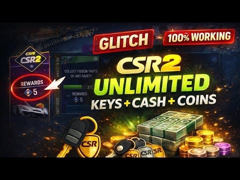 Thumbnail for Csr2 unlimited keys cash coins tokens | 1000% working on ios & droid in 2026🔥| Csr racing 2 glitch  by CSR2 Mafia