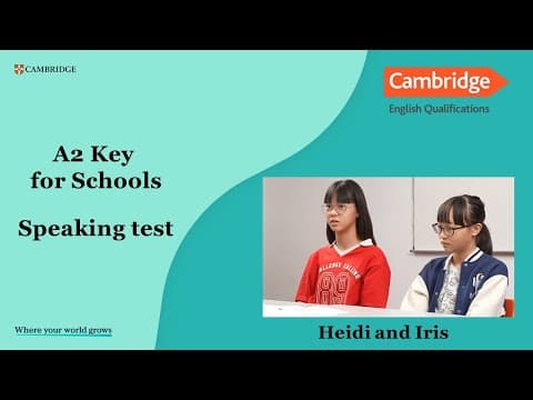 Thumbnail for A2 KeyFS Heidi and Iris by English with Cambridge