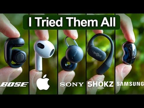Thumbnail for Best OPEN Earbuds [Tested & Compared!] - Bose vs Sony vs AirPods vs Shokz.. by Mike O'Brien
