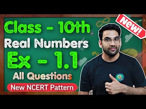 Thumbnail for Class - 10 Ex - 1.1, Q1 to Q7 Real Numbers || New NCERT || CBSE || Green Board by GREEN Board