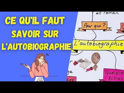 Thumbnail for RÉCITS AUTOBIOGRAPHIQUES  : ce qu'il faut connaître ! by Le français c'est clair