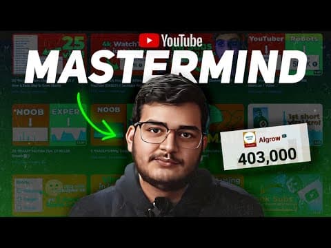 Thumbnail for How @Algrow Dominates YouTube : His SECRET to Beat the YouTube Algorithm by DecodingYT