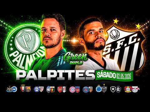 Thumbnail for PALPITES DE FUTEBOL PARA O DIA 02 05 2026 (SÁBADO) + BILHETE PRONTO + ODD ALTA by GREEN Duplo - Palpites Diários