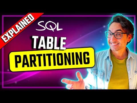 Thumbnail for SQL Table Partitioning (Visually Explained) | Optimize Big Table Performance | #SQL Course 42 by Data with Baraa