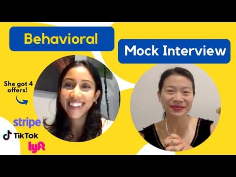Thumbnail for Behavioral Mock Interview for Product Interviews: REAL Stories! by Dianna Yau