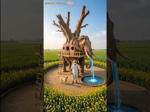 Thumbnail for Craftsman creates amazing Giant Elephant Fountain from tree 🐘 #ai #house #crafts by Aistory 2.0
