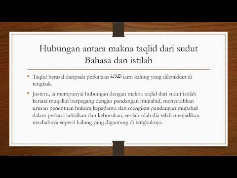 Thumbnail for Taqlid dan Talfiq   1 by Mohd Hafiz Jamaludin