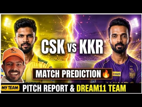Thumbnail for CSK vs KKR Today Match Dream11 Prediction | Chennai Super Kings vs Kolkata 2026 | Match 22 by Sports Fantasy Guruji