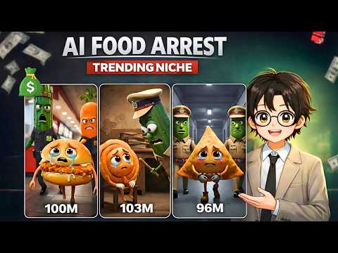 Thumbnail for How I Make Viral AI Junk Food Arrest Videos ЁЯНФЁЯЪУ | Full 2026 Tutorial (Step by Step) by PiximGrow
