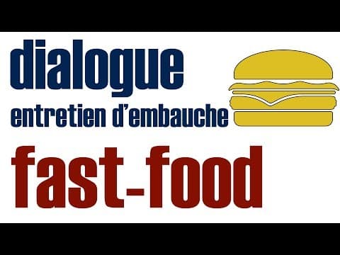 Thumbnail for Entretien d'embauche dans un fastfood  dialogue FLE by podcast francais facile
