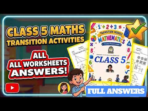 Thumbnail for Class 5 Math Transition Module: Quick & Easy Practice Worksheets | Grade 5 Math Lessons |ALL ANSWERS by Stunning Moms
