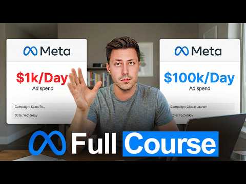 Thumbnail for $1k/day to $100k/day Facebook Ads Strategy (FULL COURSE) by Spencer Pawliw