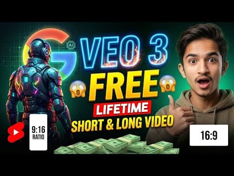 Thumbnail for How To Get Google Veo 3 FREE Unlimited  |Veo 3 Free Kese Use Kare | Veo 3 Free Unlimited  by Creative Ali 2.0