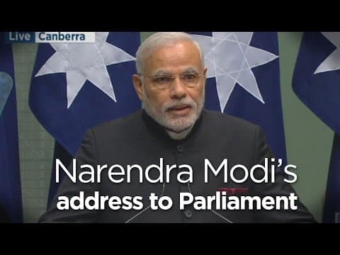 Thumbnail for India's PM Narendra Modi speaks to Federal Parliament (2014) | ABC News by ABC News (Australia)