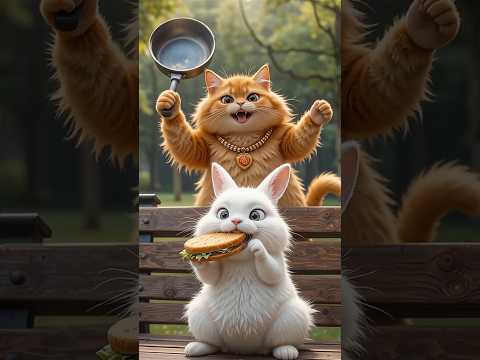 Thumbnail for Fat Orange Cat and Rabbit 😺 🍽️ | #aicat #cats #catvideos #billi #allages by Manoranjan Tales