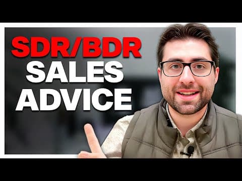 Thumbnail for How to DOMINATE as a Sales Development Representative (B2B & Tech Sales) by Connor Murray
