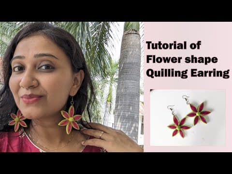 Thumbnail for Tutorial of Flower shape Quilling earrings || Creative Art and Craft By Bhoomi #youtubevideo by Creative Art and Craft By Bhoomi