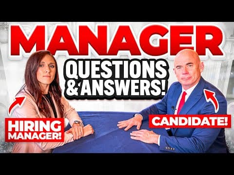 Thumbnail for TOP 10 MANAGER INTERVIEW QUESTIONS & ANSWERS! (How to PASS a Management Interview!) by CareerVidz