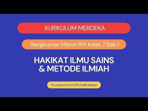 Thumbnail for Kurikulum Merdeka Rangkuman IPA Kelas 7 Bab 1: Hakikat Sains dan Metode Ilmiah. by Portal Edukasi