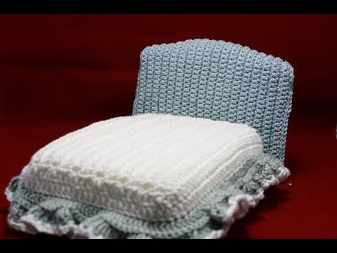 Thumbnail for Crochet Pattern Bed for Dollhouse by Lanzagurumi Canarias