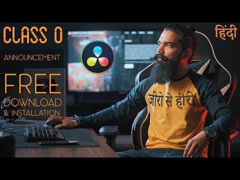 Thumbnail for Davinci Resolve 17.2 Tutorial | Class 00 | Course Structure | Hindi | Nirdeshak Rao by Drishticone Productions