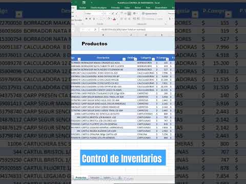 Thumbnail for Crea una plantilla de control de inventarios en Excel #exceltutorial #inventarios by Aplicaciones Productivas Software