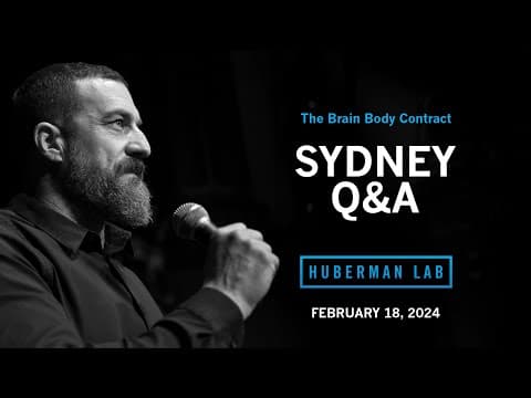 Thumbnail for LIVE EVENT Q&A: Dr. Andrew Huberman at the ICC Sydney Theatre by Andrew Huberman