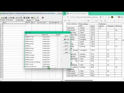 Thumbnail for Tutorial NutriSurvey: Input Data FFQ Lengkap dari Pengolahan Data hingga Entry Portion Size by Fahira Nur Aulia