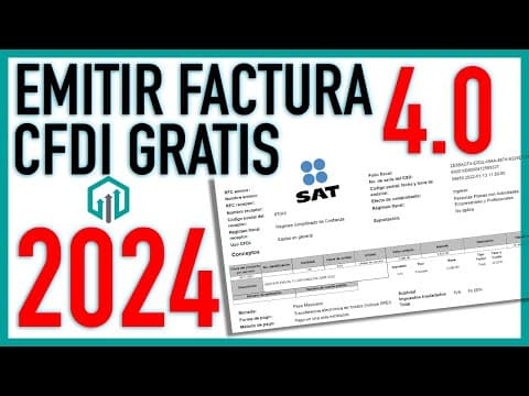 Thumbnail for Como emitir un CFDI 4.0 en el portal del SAT | Factura GRATIS SAT 2024 👈 by Contador Contado