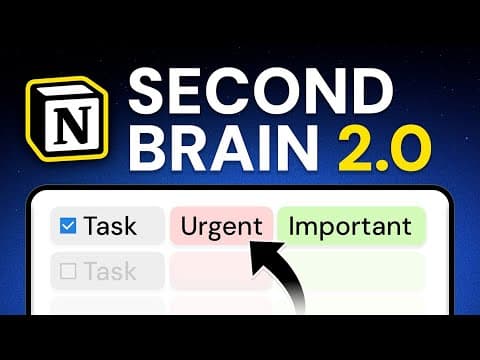 Thumbnail for My Ultimate Notion Second Brain for Productivity (Full Tour) by Productive Setups