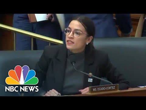 Thumbnail for 'People Are Dying:' Alexandria Ocasio-Cortez Defends Green New Deal | NBC News by NBC News