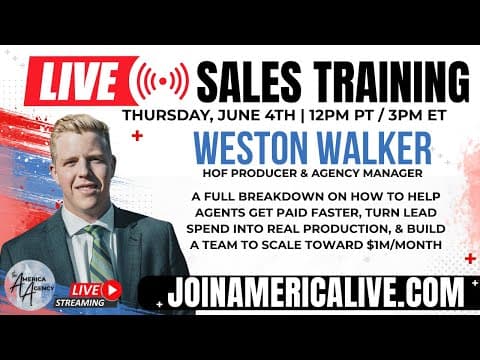 Thumbnail for Live Sales Training with Weston Walker! by Grady Polcyn